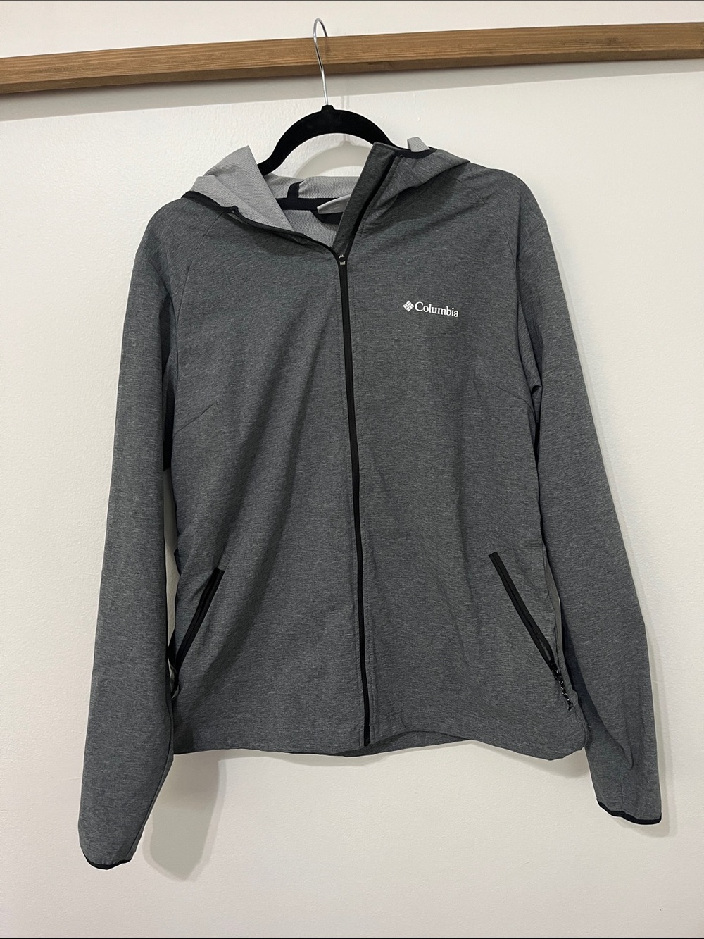 Columbia Hooded Full-Zip Jacket - Charcoal Gray